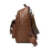 2025 Soft Leather Women Backpacks Rivet Multifunctional Shoulder Bags Female Retro Travel Teenage Girl Fashion Schoolbag