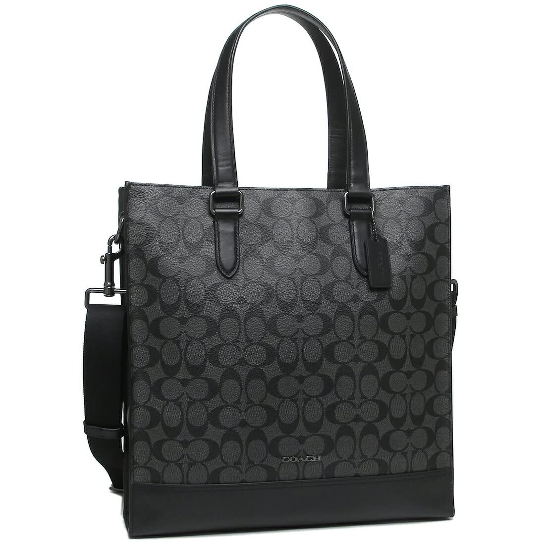 

Outlet Tote Bag Shoulder Bag Signature Gray Black C3232 QBMI5 A4 Compatible [Coach] Men s [Used] чорний