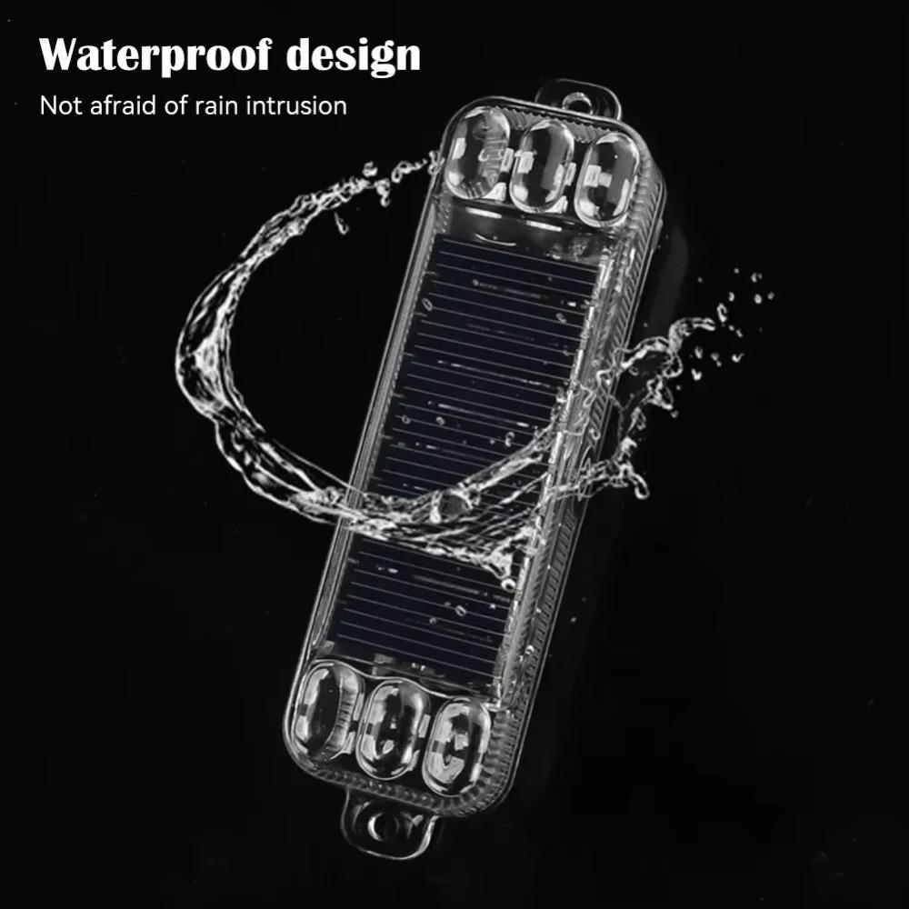 Wireless Tail Flashing Light Solar Powered Anti Collision Safety Light Night Use