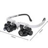 1~10pcs Telescopic Magnifier Glasses Loupes with 2 LED 8X/15X/23X Lens Observation Magnifying Eyewear Jewelers Watchmaker Repair