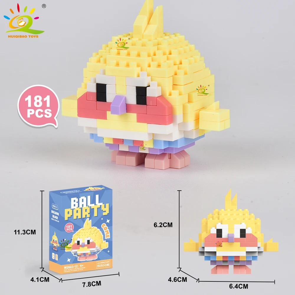 HUIQIBAO MOC Tier Mikro-Baustein Mini Niedlich 3D Diamant Modellstein DIY Stadtbau Spielzeug für Kinder Schreibtischdekoration