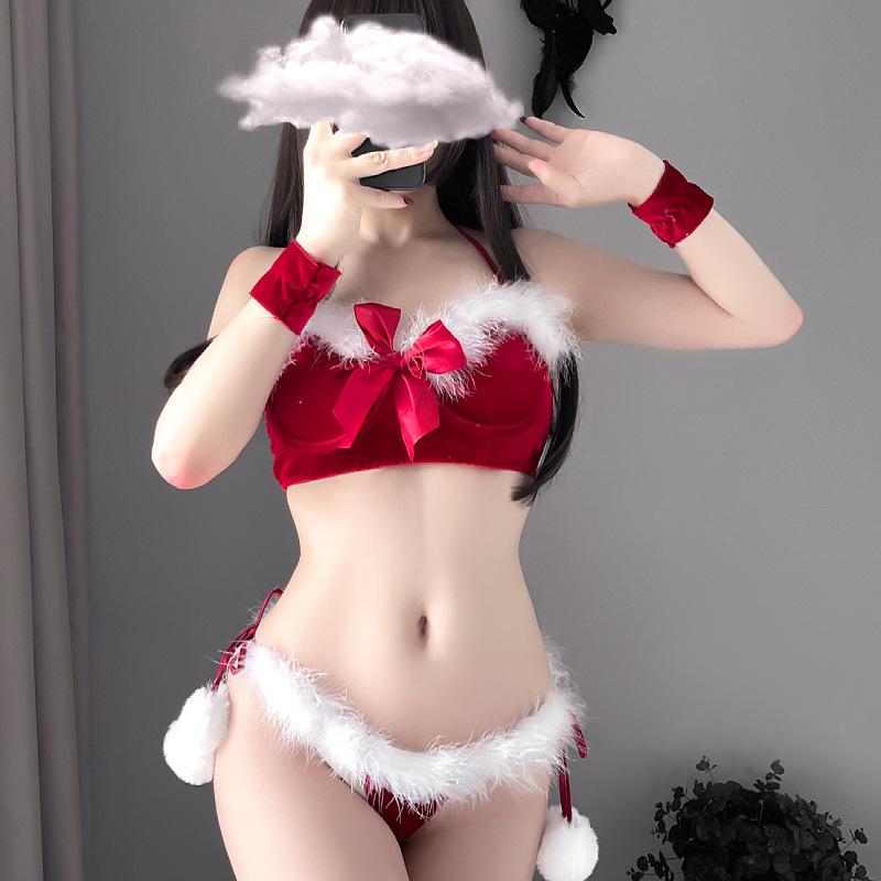 Plush Bunny Girl Christmas & New Year Cosplay Costume