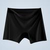 Large Size Ice Silk Seamless Safety Pants with High Waist and Anti Glare Bottom Non Rolled Edge Flat Corner Women's Panties