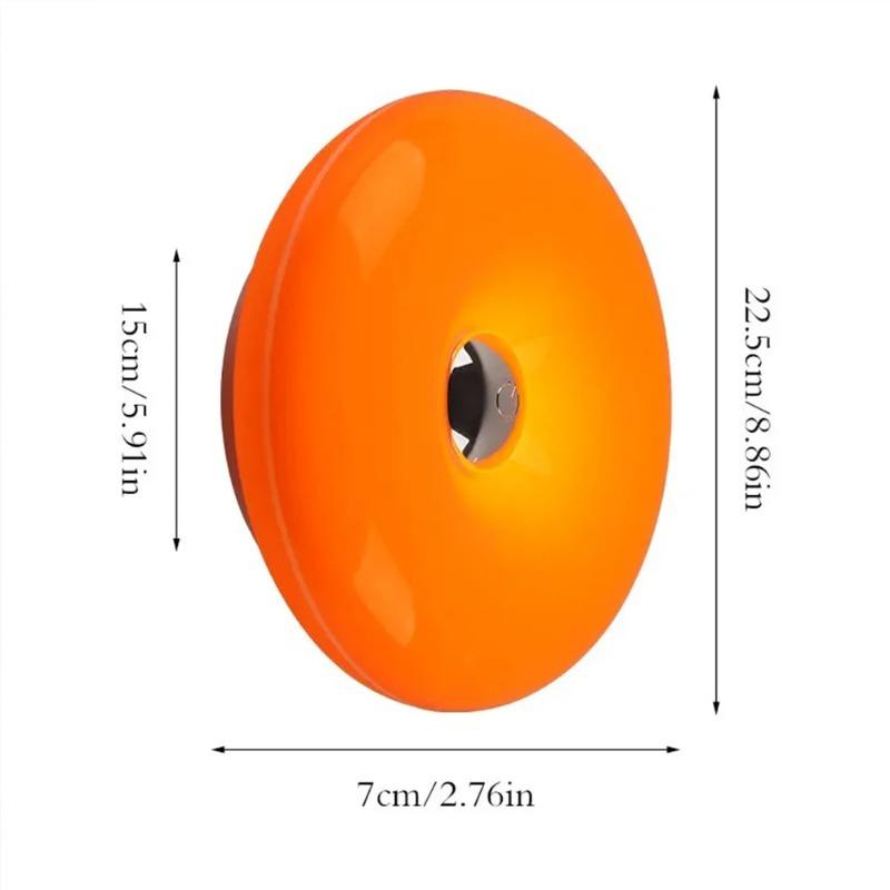Round Donut Shaped Rechargeable Wall Lamp Touch Dimmable Night Light for Living Room Bedroom Study Indoor Ambient Decor Table Lamp