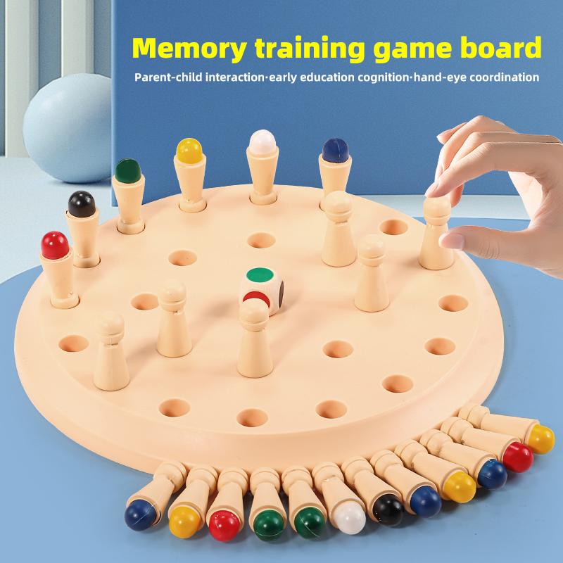 Memory Chess Matching Game Family Board Games for Kids and Adults Montessori Preschool Learning Educational Toy