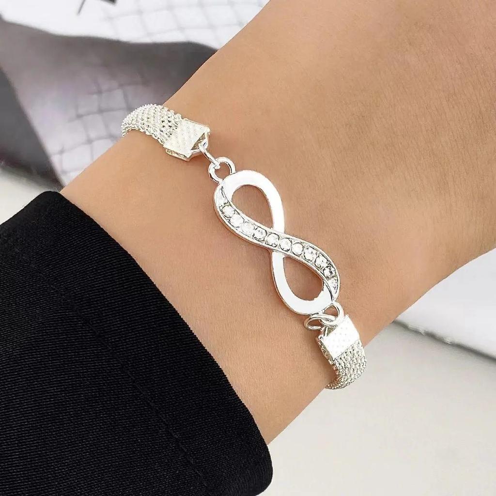 -plated Bracelet, Creative Diamond-encrusted Minimalist Bracelet