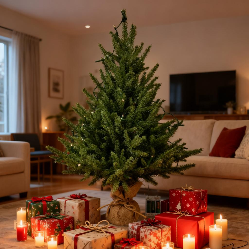 60CM Norfolk Christmas Tree Front Door Christmas Tree Decoration Indoor Living Room Christmas Decoration