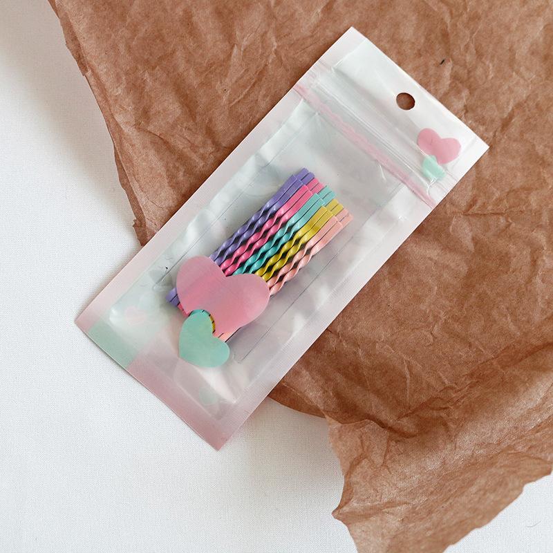 Hårnålar 10 st/set med 5 färger Populära Rainbow Glass Godisfärg Metall Bangs Clips Hårnål Bobby Pin Barrette