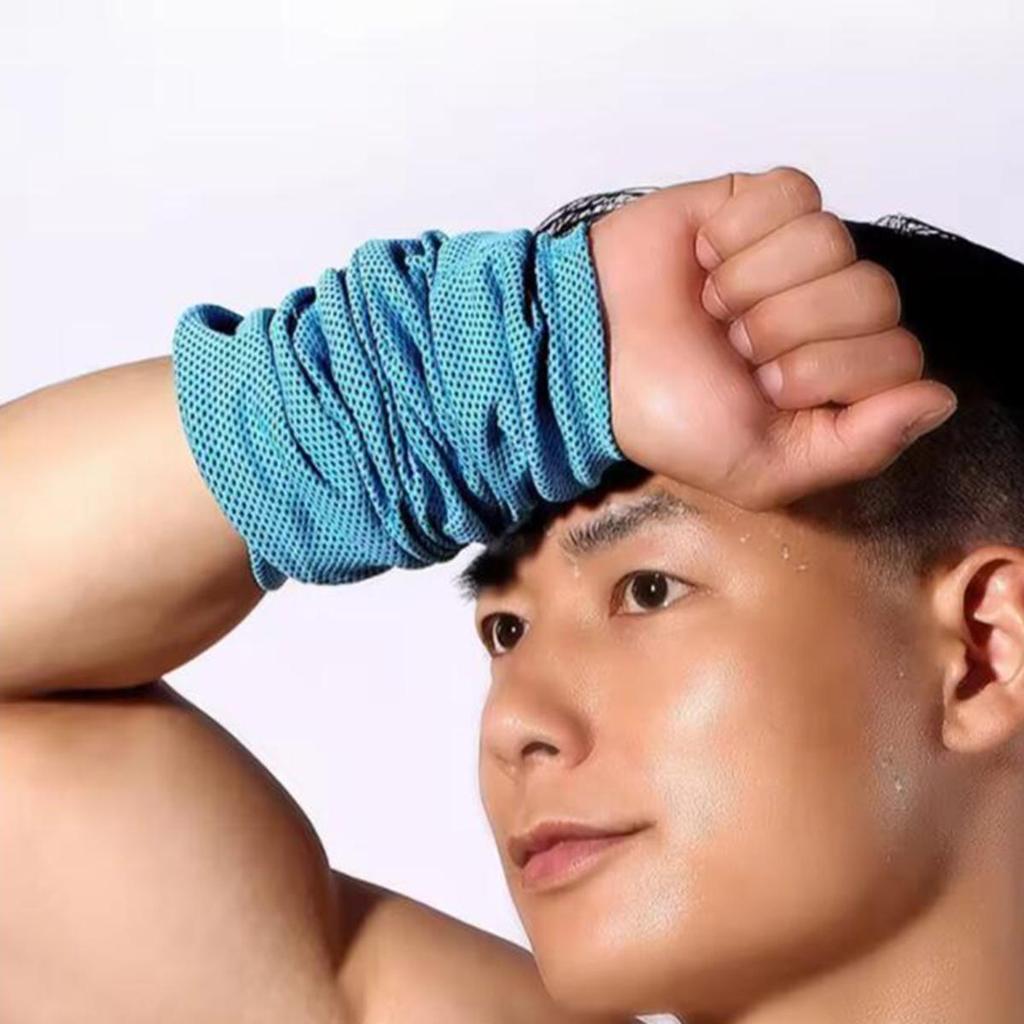 Portable Outdoor Sport Ice Towel Sweat Absorption Wrist Protector Quick-drying Cooling Wristband for Fitness Camping Running