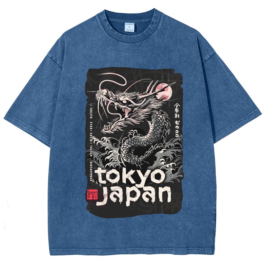 

Женская футболка в мультяшном стиле с принтом дракона в японском стиле, модный дизайн, стирка, свободная, с коротким рукавом, унисекс, хлопок, комфортный топ XL