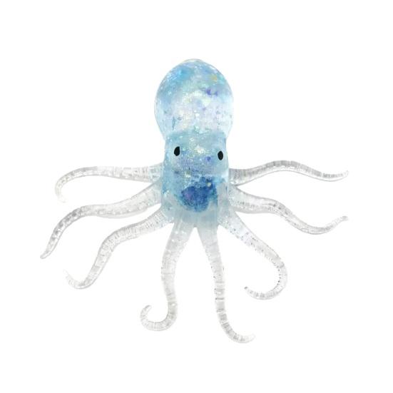 Clear Glitter Octopus Toy Stress Fidget Toy Relief Octopus Simulated Sea Animal Squeeze Sensory Toy