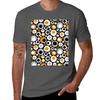 Funky Mid Century Modern Circles Gold Silver Black White TShirt Plus Size Basic Short Sleeve Top