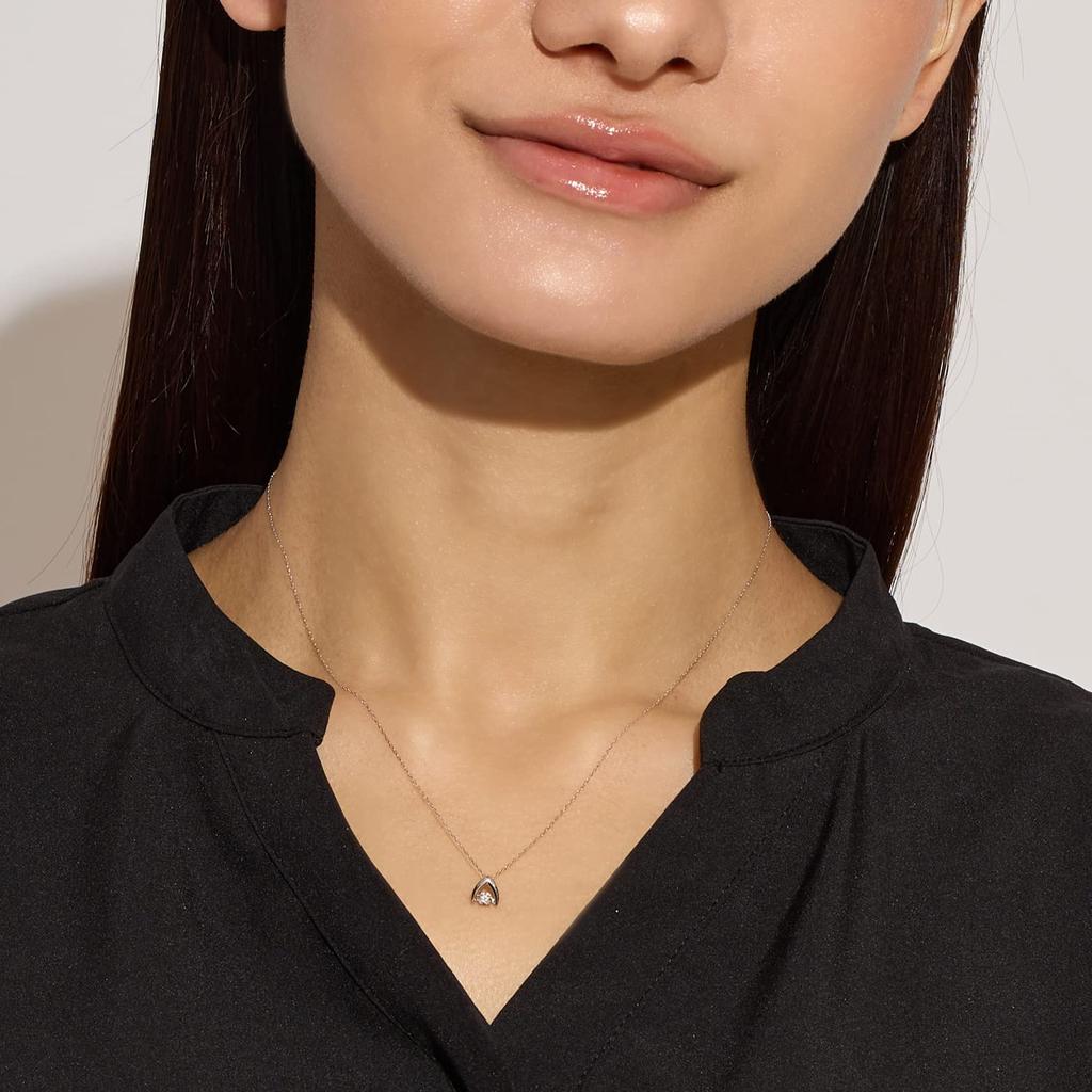 Lala Christie Women's Dancing Stone Necklace with 0.1ct Diamond, PT900 Platinum, lp51-0016-pt