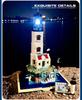 Compatible LEGO Lighthouse Toy: Rotating Light & Small Particle Building Blocks, Architectural Street View Model