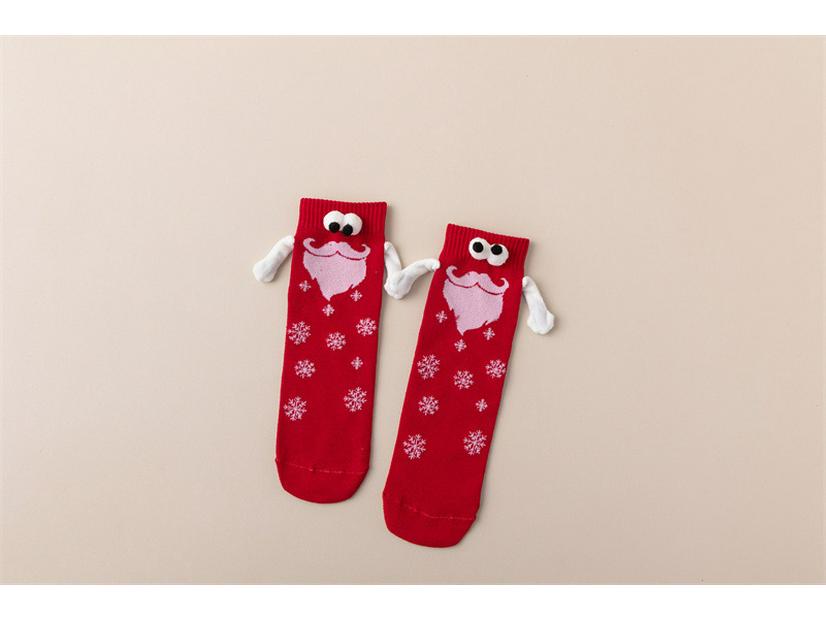 

Магнітні Різдвяні Шкарпетки, що Тримаються за Руки - Смішні, Дихаючі, Однотонні Тренд Середньої Довжини. One Size