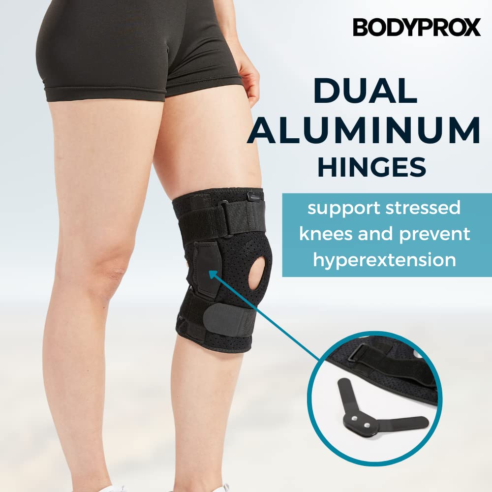 BODYPROX Hinged Knee Brace for Men and Women (L)