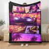 1pc Grand Theft Auto Soft Flannel Blanket with Designer Print A Cozy Blanket for All Seasons, Perfect for the Couch, Bed, Office