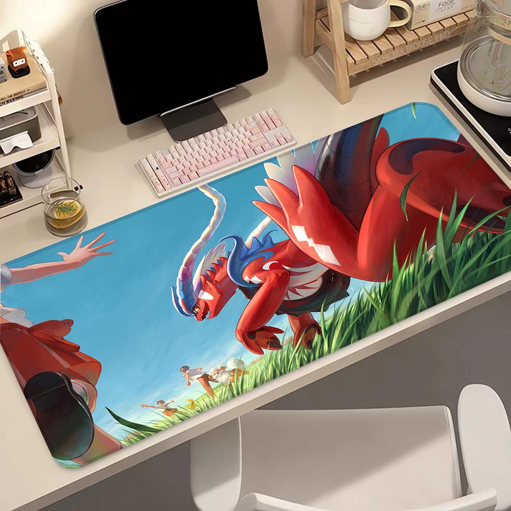 Mouse Pad P-pokemon Koraidon Anime Colorful Gamer Cabinet Mousepad XXL Keyboard Rug Laptop Gaming Pc Accessories Rubber Desk Mat
