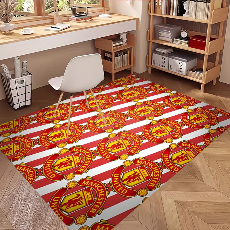 Manchester United F.C Print Rug, Washable Floor Carpet, For Entryway Dorm Laundry Room Office Study, Home Decor Birthday Christmas Gift