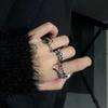 Punk Irregular Rings With Opal Aesthetic Egirl Hollow Vintage Stone Rings For Women Y2k Open Ring Trendy Jewelry