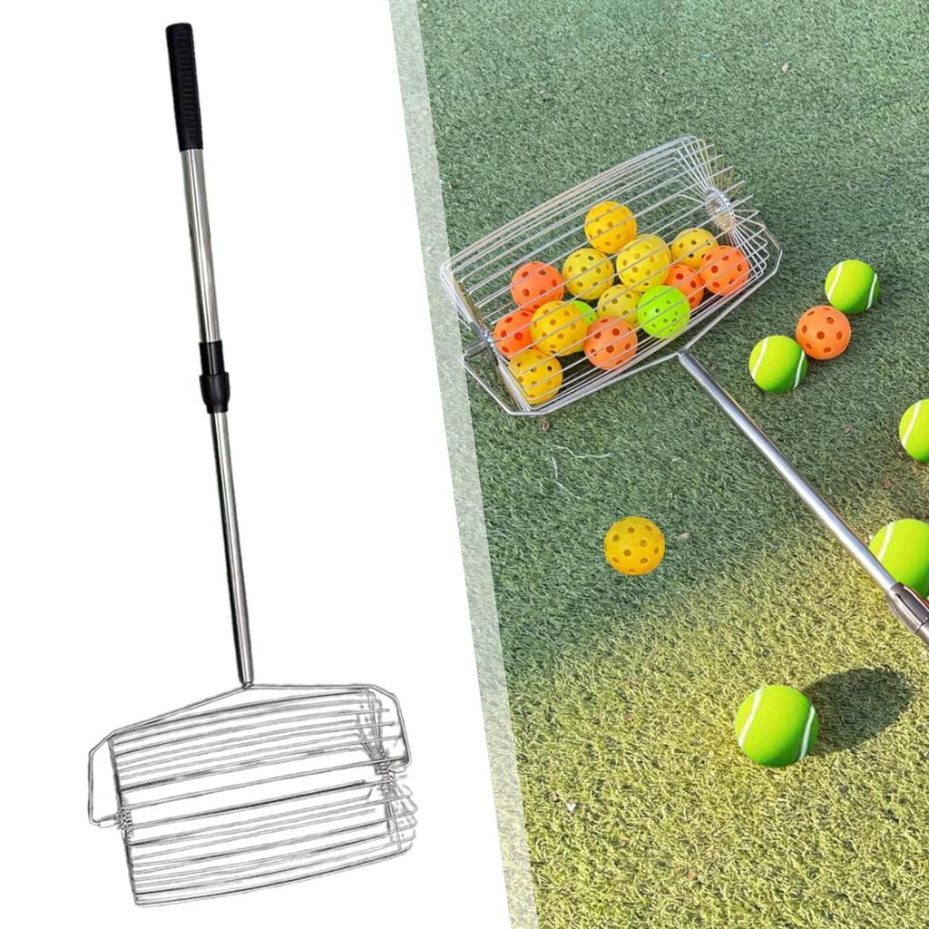 Funnel Pick-up Tool, Telescopic Rolling Basket, Lightweight, for Easy Picking Up Pickleball
