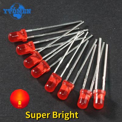 50/100PCS F3 Super Bright LED Diode 3MM Red Light Emitting Diodes Diy Kit