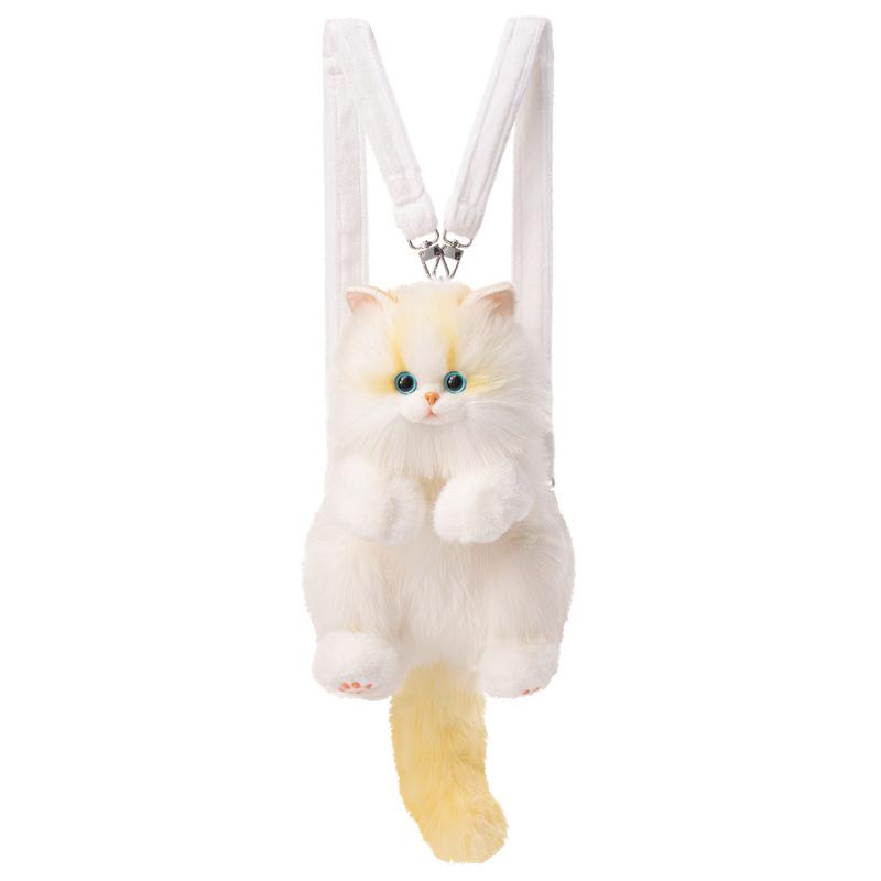 New Cute Cat Storage Bag Christmas Simulation Backpack Birthday Gift Soft and Not Easy To Fall Hair Shoulder Strap Adjustable