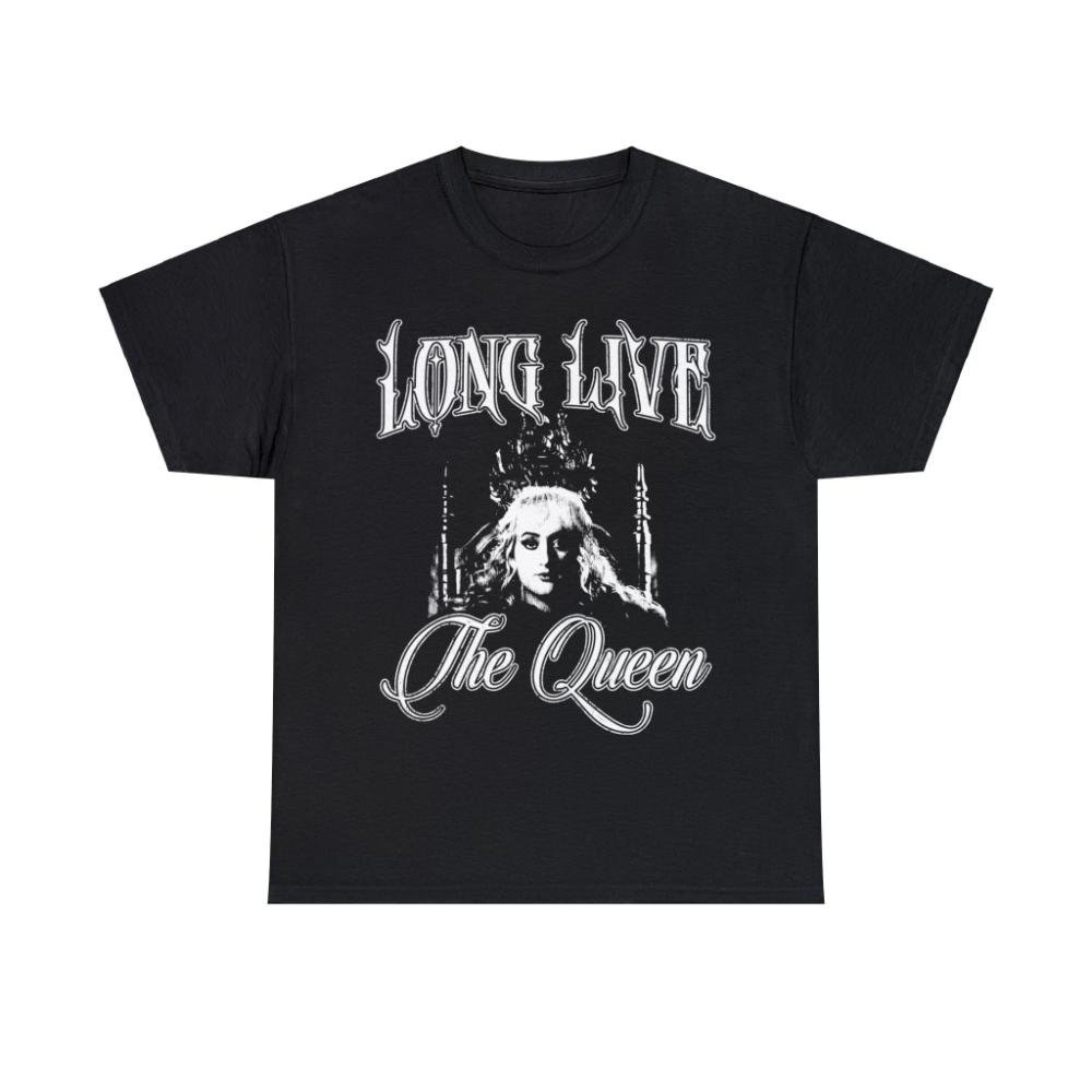 Long Live the Queen Broski Tee Mens and Womens Loose Retro Shirt Pure Cotton AllSeason Couple Streetwear TShirt