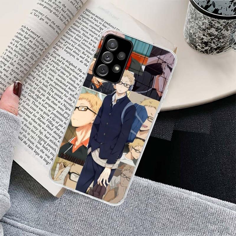

Чехол для телефона Haikyuu Kei Tsukishima для Samsung Galaxy S10 S21 S22 Plus Ultra A91 A51 A21S A12, прозрачный чехол для телефона Samsung A91