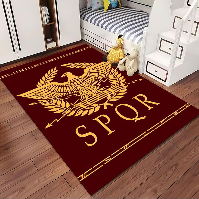 Roman Eagle SPQR Carpet Design suitable as a non-slip mat for the living room or bedroom sofa