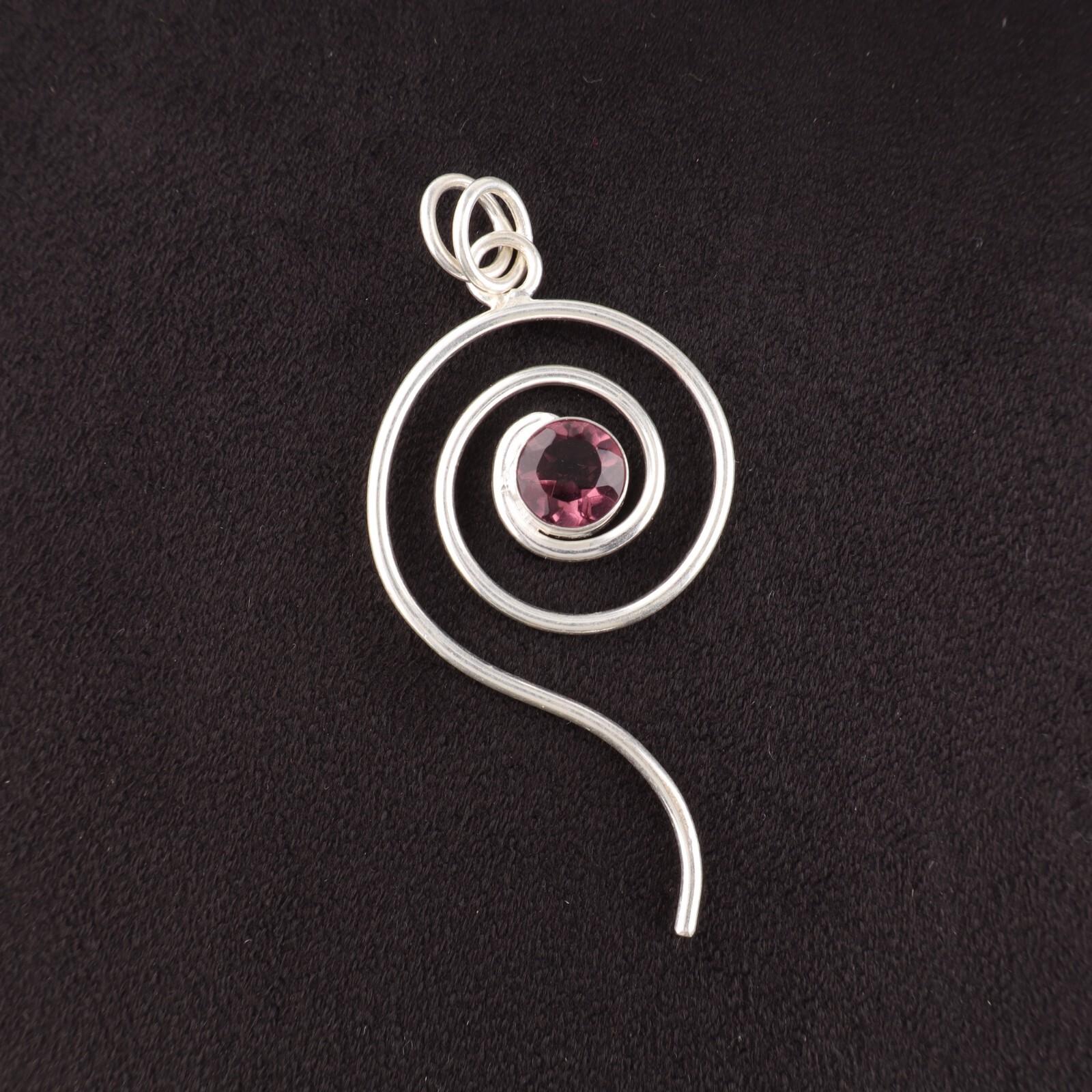 

Rhodolite Gemstone 925Sterling Silver Jewelry Handmade Pendant For Birthday Gift PP-42-12