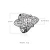 BELLA BOX Luxury Fashion Wedding Rings Women Delicate Floral Cubic Zirconia Engagement Rings Party Gift Silver Color Jewelry