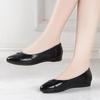 2025Women Classic Round Toe High Quality Spring Slip on Square Heel Shoes Lady Casual Comfort Spring & Summer Red Heel Pumps