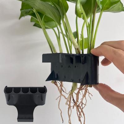 Hydroponik-Lagerregal 5 Löcher Fischbecken Pflanzenhalter-Regal Hängender Aquarienpflanzenhalter Wasserpflanzentopf mit Loch