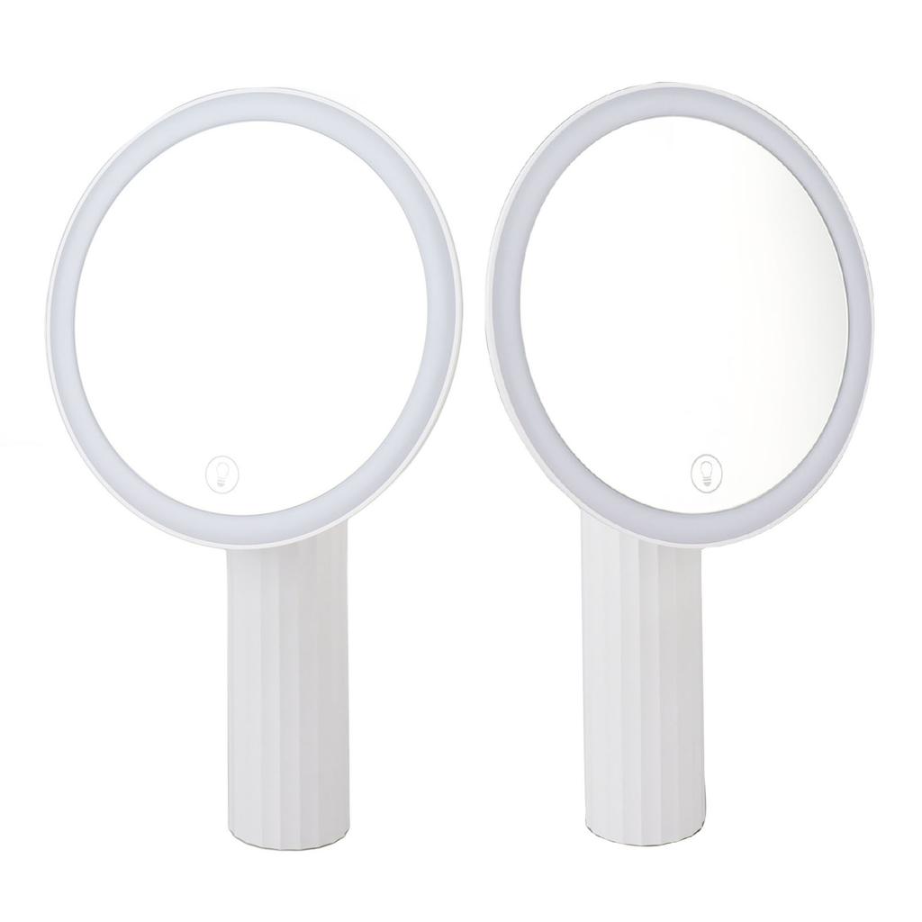 LED Makeup Mirror Portable Handheld Fill In Light Makeup Mirror Large Area Mirror Cosmetic Tool