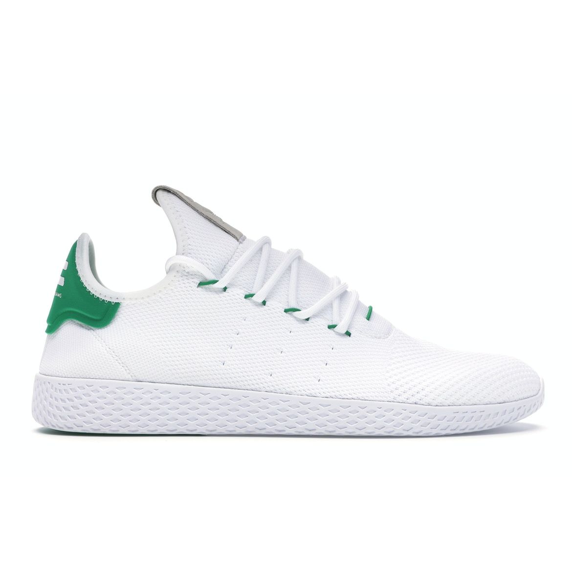 

Кроссовки унисекс зеленые adidas Pharrell x Tennis Hu белые BA7828