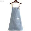 Lightweight & Comfort Sleeveless Apron, Breathable Cotton Linen With Vertical Stripe For Professional Or Home Use