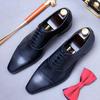 Men's Genuine Cowhide Oxford Leather Shoes - Formal, Simple, Three-Eyelet Design, Free Shipping