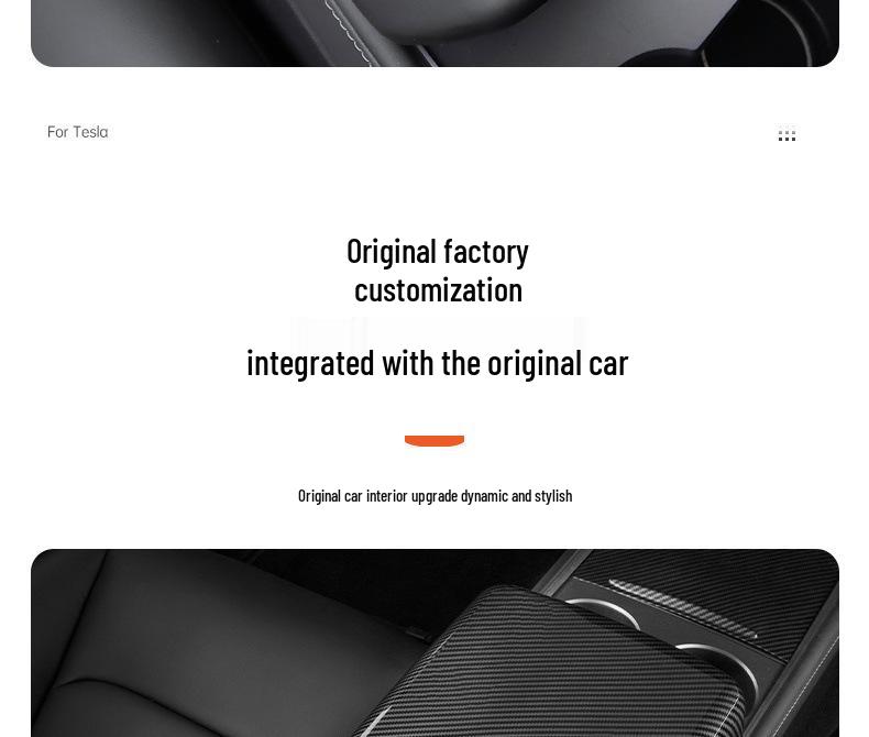 Tesla Model 3/Y Carbon Fiber Rear Vent Armrest Cover