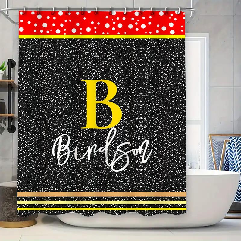 

Shower Curtains With Name Printing For Wedding Anniversary Gifts Romantic Decorations In Pink Cherry Blo W60H190(CM)-1 Pcs
