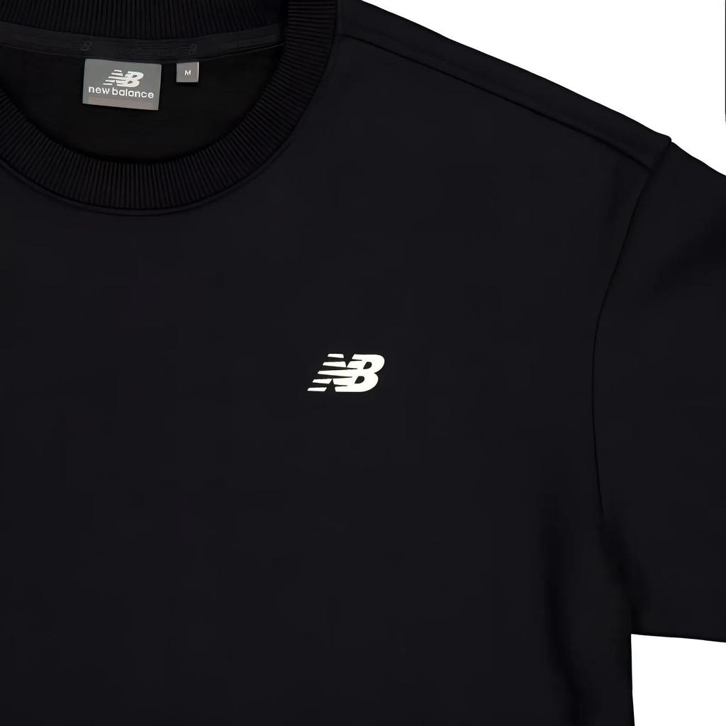 New Balance Sweatshirts Men's Black Crew Neck Moderate Other (Unisex) Sweatshirts NCD42081 BK