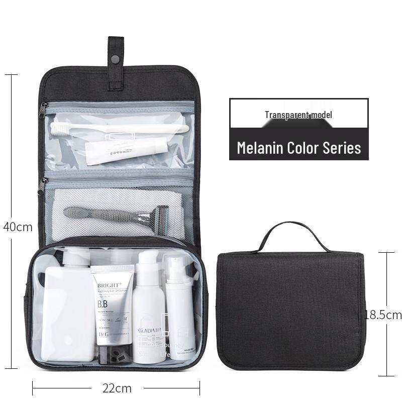 Men s Foldable Travel Toiletry Bag with Clear Window