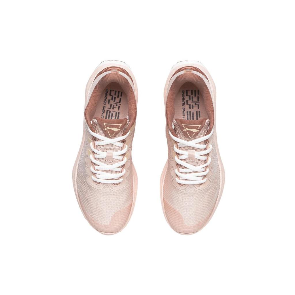 Li Ning YueYing Cushioning Abrasion Resistant Slip Resistant Low top Running Shoes Women's Peach Orange Pink ARHR128-4
