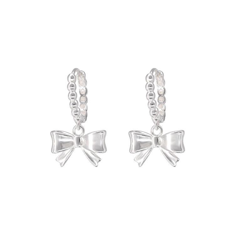 Korean 3D Bow Earrings for Women - Autumn/Winter Sweet & Trendy Ear Jewelry