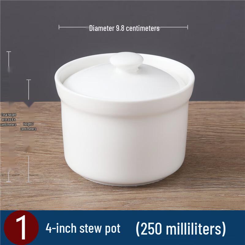 Ceramic Double-Boiler Stew Pot with Lid