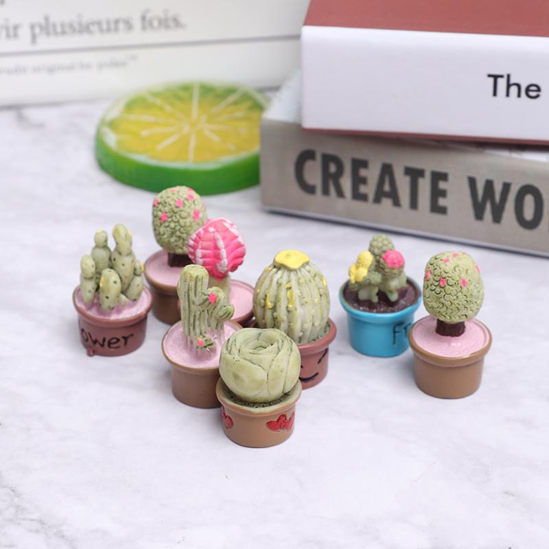 5Pcs Miniature Succulent Plant In Pot For Dollhouse Furniture Decoration Home