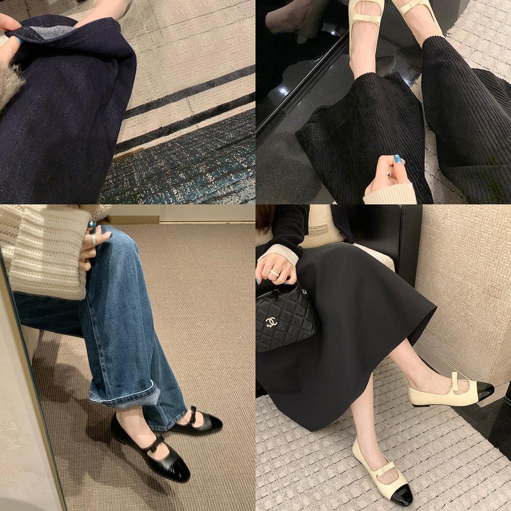 Cowhide Version 2025 New Bow Leather Single Shoes Women's Ballet Flats Mary Jane Shoes Soft-soled Small Leather Shoes