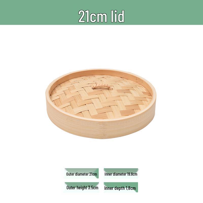 Portable Bamboo Steamer Basket with Lid for Mantou, Baozi, Xiaolongbao – Stackable Woven Design