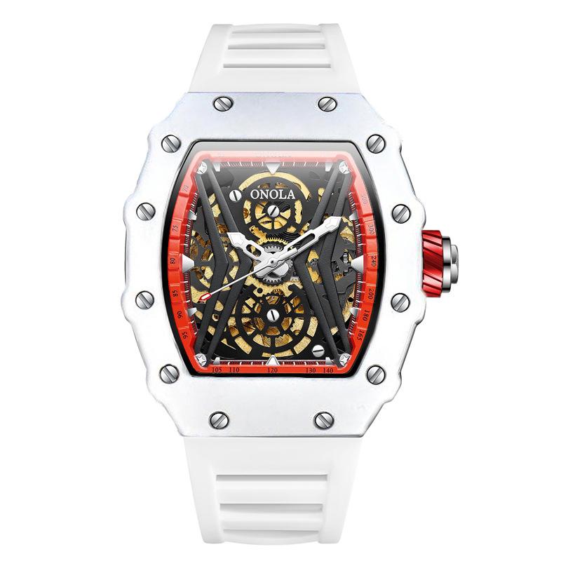 Fashionable Sports Fully Automatic Mechanical Watch Men's Silicone Band Waterproof Watch