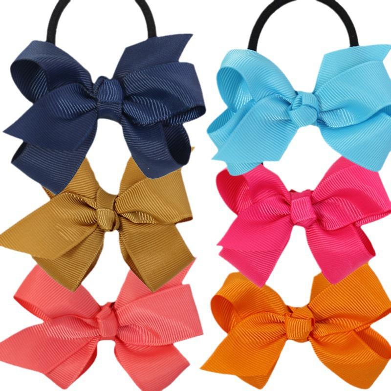 20-Pack Children's Grosgrain Ribbon Hair Ties: Cute Bubble Flowers, Accessories for Girls
